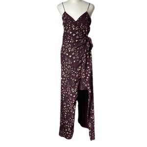 House of Harlow 1960 Revolve Star Print Dress Maxi high slit